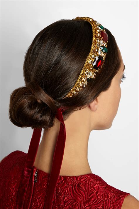 haarschmuck dolce gabbana stil|Dolce & Gabbana Headbands and Hair Accessories for Women.